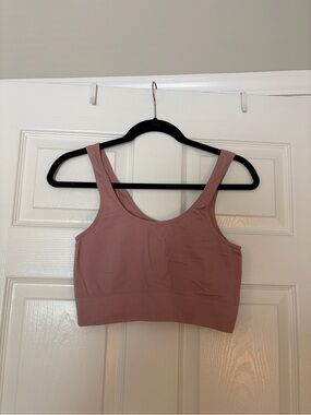 Bozzolo Mauve Ribbed Sports Bra